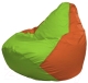 Бескаркасное кресло Flagman Груша Мини Г0.1-163 (салатовый/оранжевый) - 