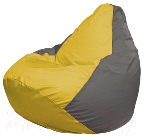 Бескаркасное кресло Flagman Груша Макси Г2.1-34 (желтый/серый)