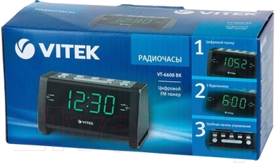 Радиочасы Vitek VT-6608 BK