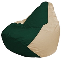 Бескаркасное кресло Flagman Груша Макси Г2.1-62 (темно-зеленый/светло-бежевый) - 