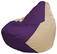 Бескаркасное кресло Flagman Груша Макси Г2.1-73 (фиолетовый/светло-бежевый) - 