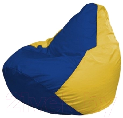 Бескаркасное кресло Flagman Груша Макси Г2.1-128 (синий/желтый)