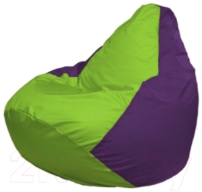 Бескаркасное кресло Flagman Груша Макси Г2.1-155 (салатовый/фиолетовый)