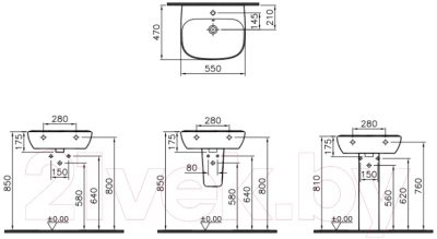 Умывальник VitrA Zentrum / 5632B003-0001