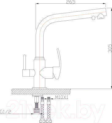 Смеситель ZORG ZR 313 YF