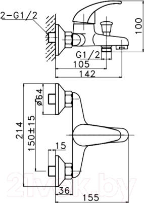 Смеситель Valvex Alba 2453920