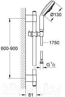 Душевой гарнитур GROHE Rainshower Cosmopolitan 28762001