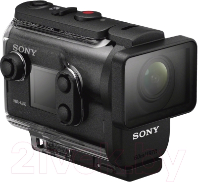 Экшн-камера Sony HDR-AS50R - вид в аквабоксе