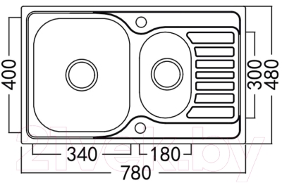 Мойка кухонная ZORG SZR-780-2-480 (медь)