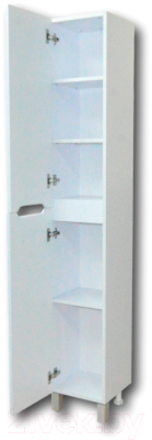 Шкаф-пенал для ванной Гамма 50.03 оФ8 (белый, левый)