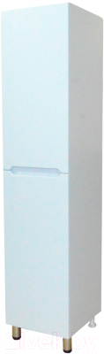 Шкаф-пенал для ванной Гамма 52.30 ОФ8 (белый, левый)