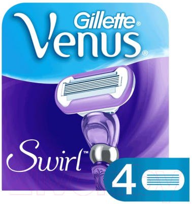 Набор сменных кассет Gillette Venus Swirl (4шт)