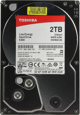 Жесткий диск Toshiba E300 2TB (HDWA120UZSVA)