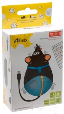Мышь Ritmix ROM-111 (черный/белый)
