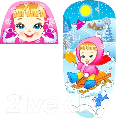 Снегокат детский ПТК Барс Comfort Зимняя сказка Аленушка