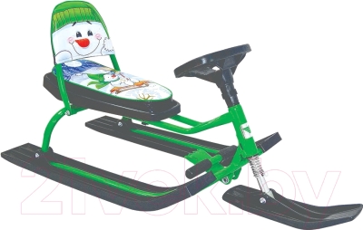 Снегокат детский ПТК Барс Comfort Снеговик (зеленый)