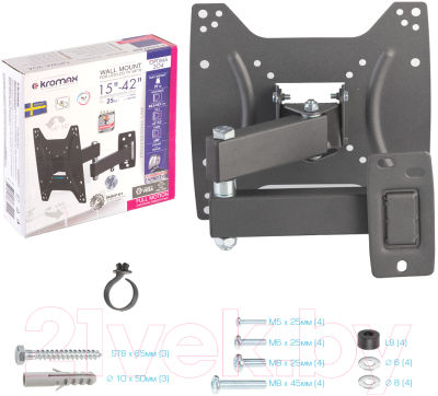 Кронштейн для телевизора Kromax Optima-204 (черный)