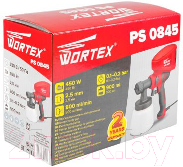 Краскопульт электрический Wortex PS 0845 (PS084502911)