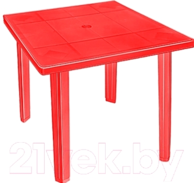 Стол пластиковый Эльфпласт Верона квадратный (красный)