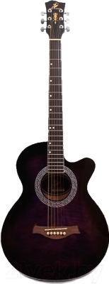 Акустическая гитара Swift Horse W-60C/OVTS tiger dark violet-burst