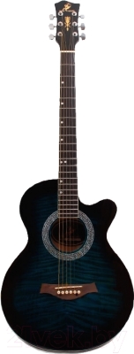 Акустическая гитара Swift Horse W-60C/OBLS tiger dark blue-burst