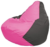 Бескаркасное кресло Flagman Груша Мини Г0.1-187 (розовый/темно-серый) - 