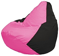 Бескаркасное кресло Flagman Груша Мини Г0.1-188 (розовый/черный) - 