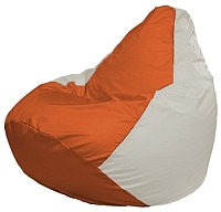 Бескаркасное кресло Flagman Груша Мини Г0.1-189 (оранжевый/белый) - 
