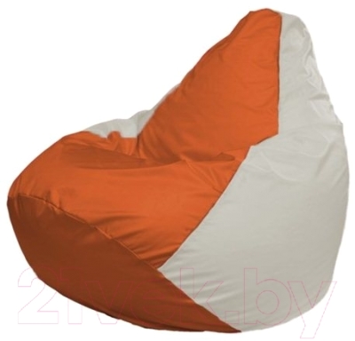 Бескаркасное кресло Flagman Груша Мини Г0.1-189 (оранжевый/белый)