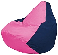Бескаркасное кресло Flagman Груша Мини Г0.1-192 (розовый/темно-синий) - 