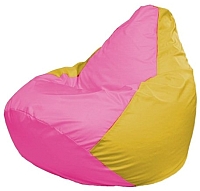 Бескаркасное кресло Flagman Груша Мини Г0.1-201 (розовый/желтый) - 