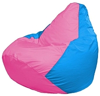 Бескаркасное кресло Flagman Груша Мини Г0.1-202 (розовый/голубой) - 