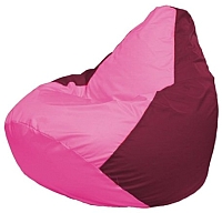 Бескаркасное кресло Flagman Груша Мини Г0.1-203 (розовый/бордовый) - 