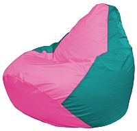 Бескаркасное кресло Flagman Груша Мини Г0.1-204 (розовый/бирюзовый) - 