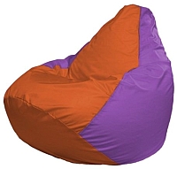 Бескаркасное кресло Flagman Груша Мини Г0.1-206 (оранжевый/сиреневый) - 