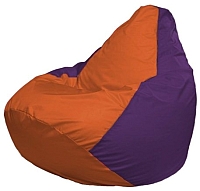 Бескаркасное кресло Flagman Груша Мини Г0.1-208 (оранжевый/фиолетовый) - 