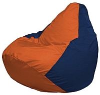 Бескаркасное кресло Flagman Груша Мини Г0.1-209 (оранжевый/темно-синий) - 