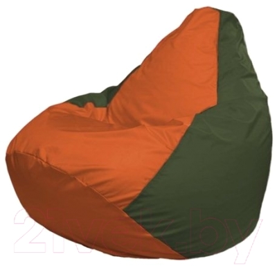 Бескаркасное кресло Flagman Груша Мини Г0.1-211 (оранжевый/темно-оливковый)