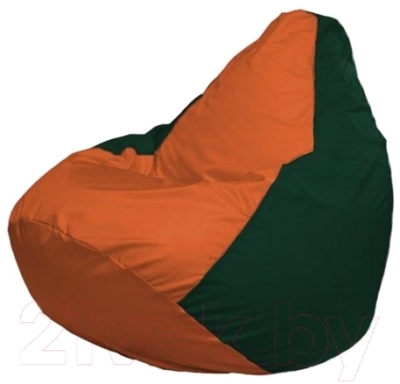 Бескаркасное кресло Flagman Груша Мини Г0.1-212 (оранжевый/темно-зеленый)