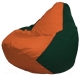 Бескаркасное кресло Flagman Груша Мини Г0.1-212 (оранжевый/темно-зеленый) - 