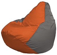 Бескаркасное кресло Flagman Груша Мини Г0.1-214 (оранжевый/серый) - 