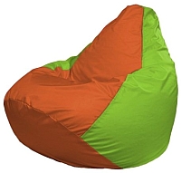 Бескаркасное кресло Flagman Груша Мини Г0.1-215 (оранжевый/салатовый) - 