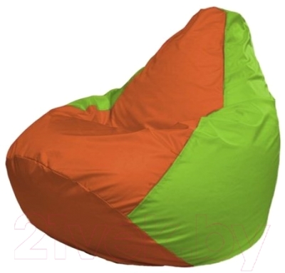 Бескаркасное кресло Flagman Груша Мини Г0.1-215 (оранжевый/салатовый)