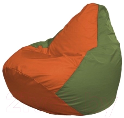 Бескаркасное кресло Flagman Груша Мини Г0.1-216 (оранжевый/оливковый)