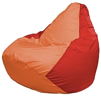 Бескаркасное кресло Flagman Груша Мини Г0.1-217 (оранжевый/красный) - 