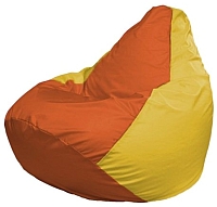 Бескаркасное кресло Flagman Груша Мини Г0.1-219 (оранжевый/желтый) - 