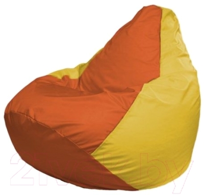 Бескаркасное кресло Flagman Груша Мини Г0.1-219 (оранжевый/желтый)