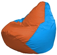 Бескаркасное кресло Flagman Груша Мини Г0.1-221 (оранжевый/голубой) - 