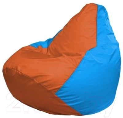 Бескаркасное кресло Flagman Груша Мини Г0.1-221 (оранжевый/голубой)