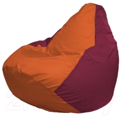 Бескаркасное кресло Flagman Груша Мини Г0.1-222 (оранжевый/бордовый)